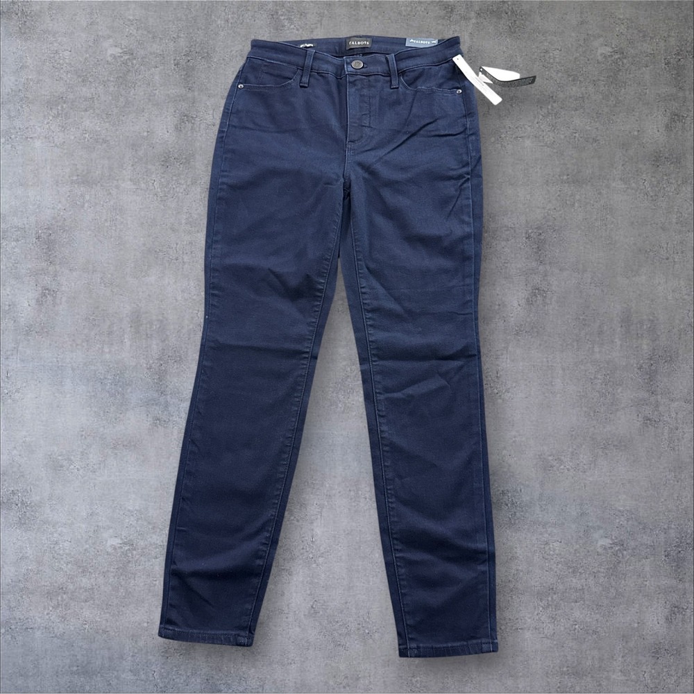 Talbots Jegging Women 4P Navy High Waist Skinny Ankle Comfort Stretch Denim
